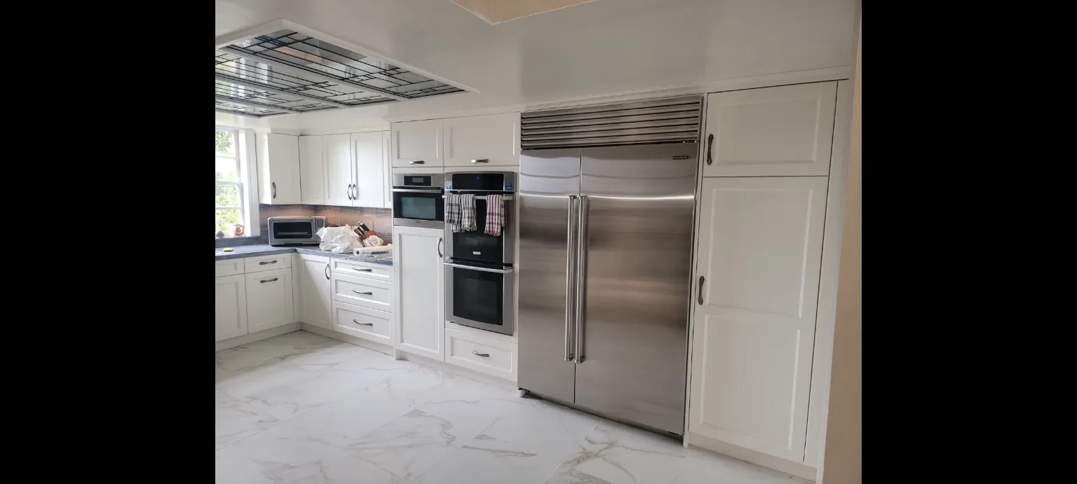 Traditional white custom cabinetry